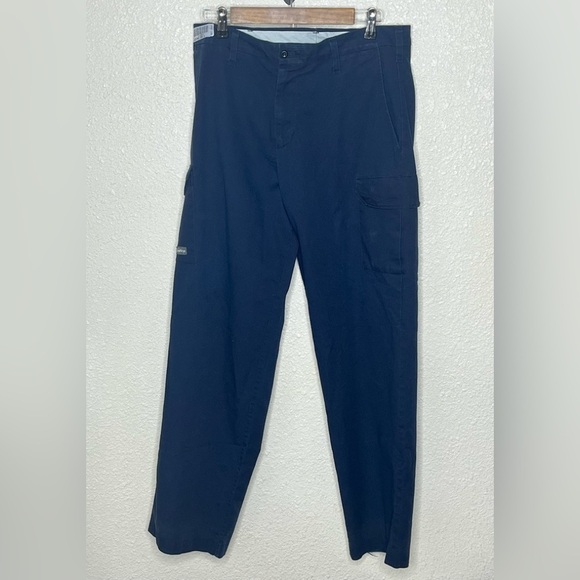 Softwill Blue Cargo Work Pants Sz 34 X 32 - Picture 1 of 5